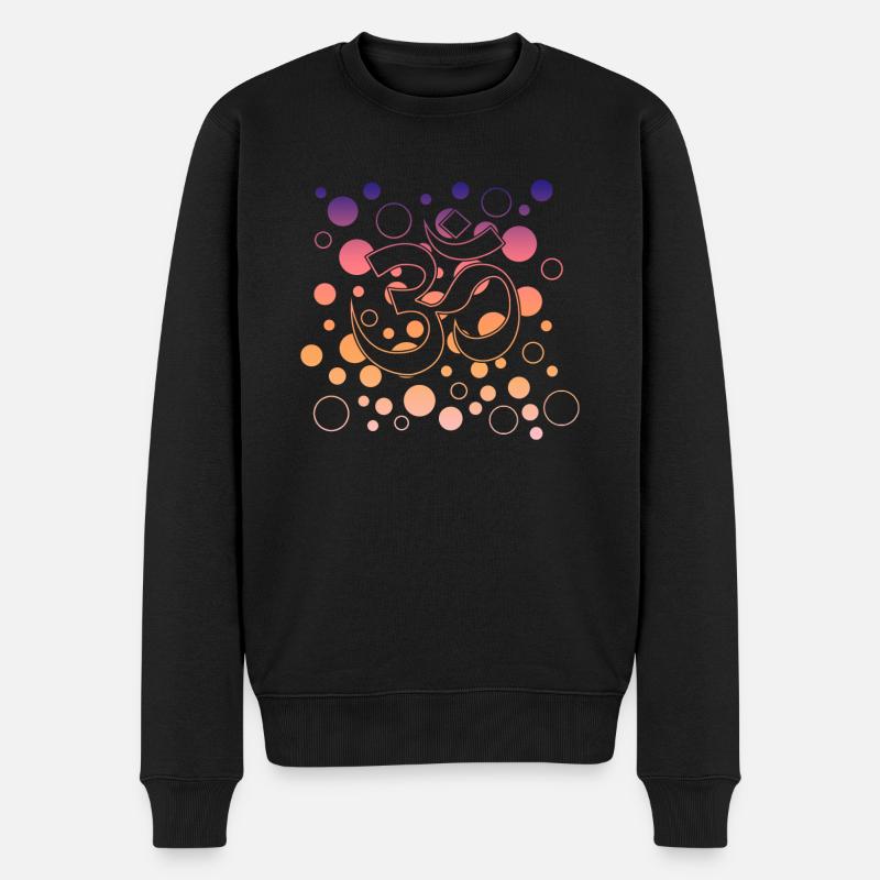 Namaste - Männer Premium Bio Pullover - Schwarz