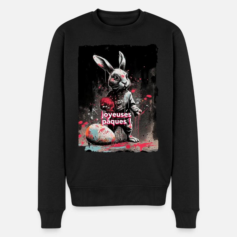 joyeuses pâques - easter the bunny - t shirt papa - Pull Premium bio Homme - noir