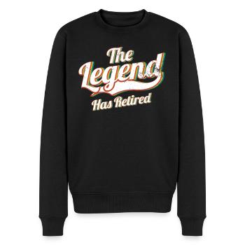 Retraité Pension de retraite Humour Idée cadeau Grand-père - Pull Premium bio Homme - noir - Devant - Nico (187cm)