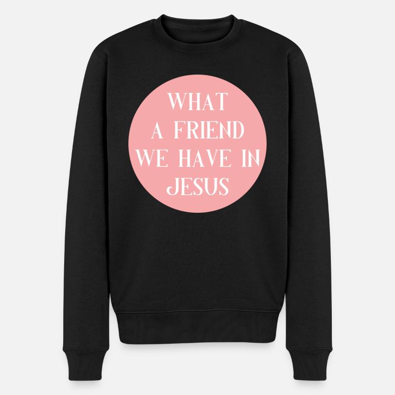 Jesus Christus von Nazareth Glaube Bibel Jesus - Männer Premium Bio Pullover - Schwarz
