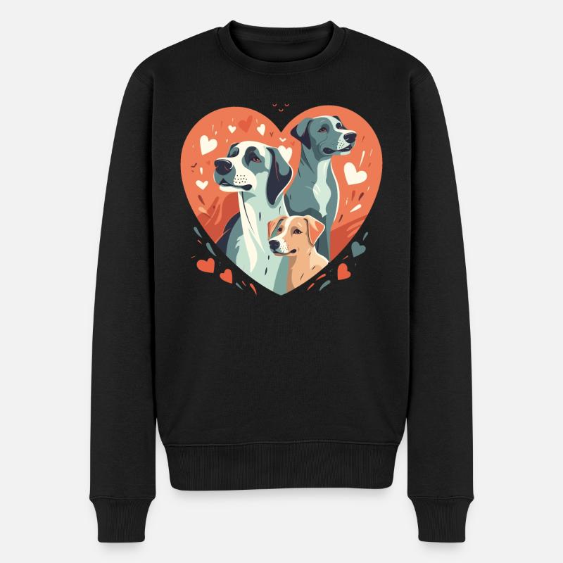 Amour pour les chiens - Pull Premium bio Homme - noir