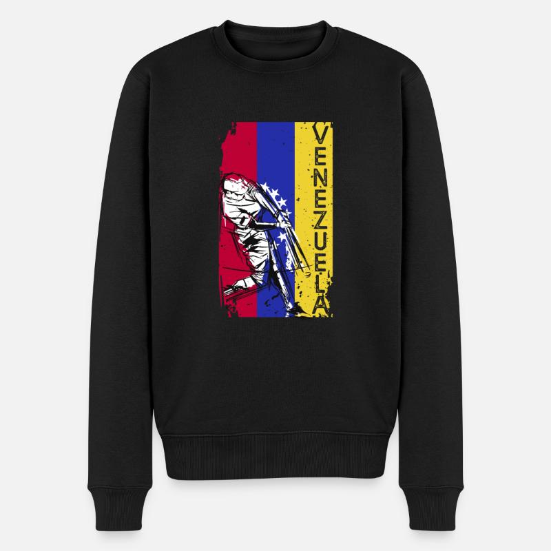Venezuela Baseball - Pull Premium bio Homme - noir