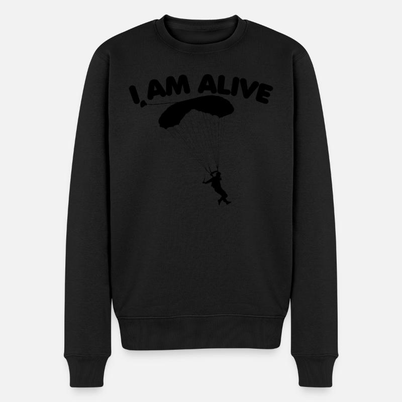 Parachutisme parachutiste - Pull Premium bio Homme - noir