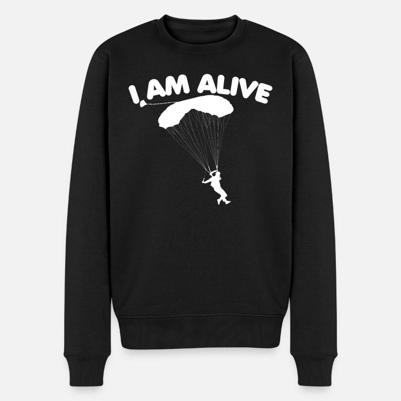 Parachutisme parachutiste - Pull Premium bio Homme - noir