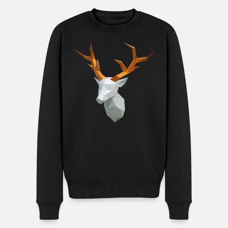 Cerf - Pull Premium bio Homme - noir