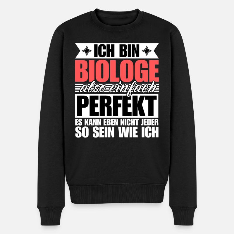 Perfekter Biologe - Männer Premium Bio Pullover - Schwarz