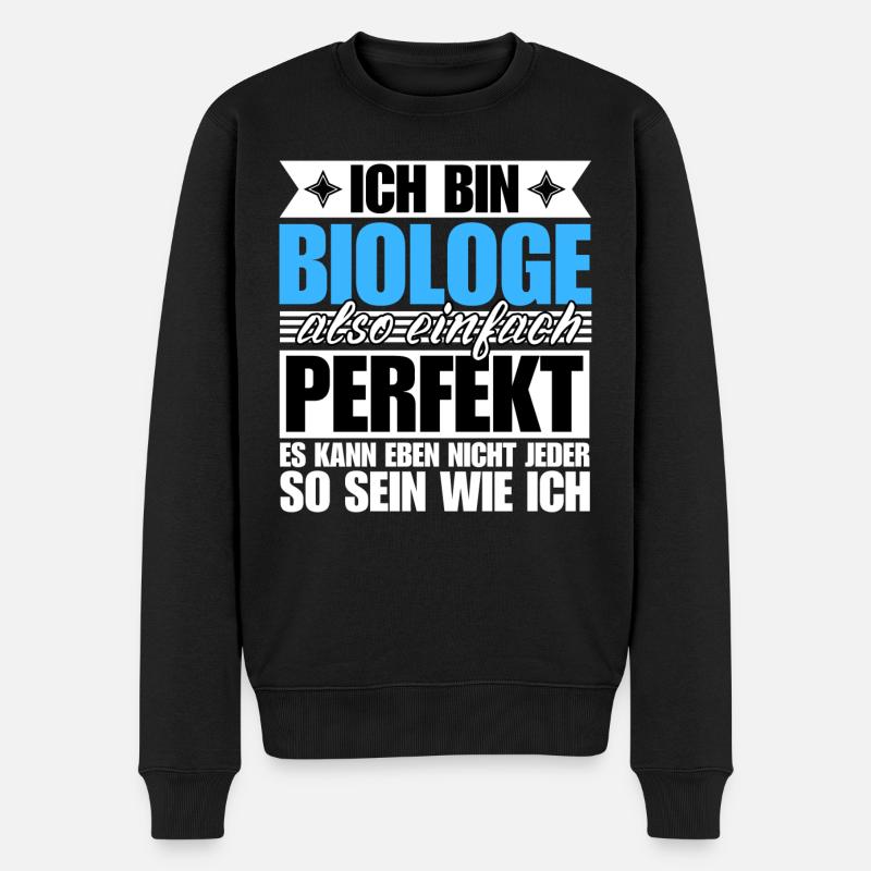 Perfekter Biologe - Männer Premium Bio Pullover - Schwarz