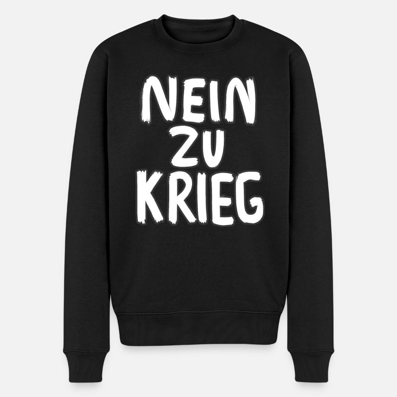 NON À LA GUERRE - Pull Premium bio Homme - noir