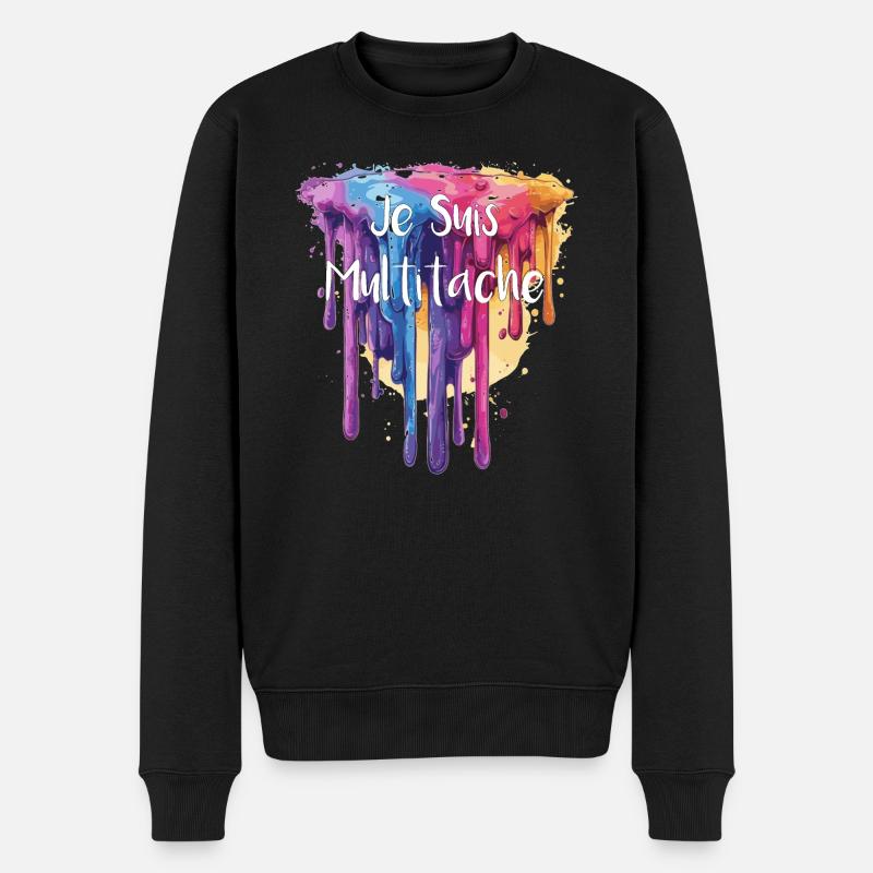 JE SUIS MULTITACHE ! - Pull Premium bio Homme - noir