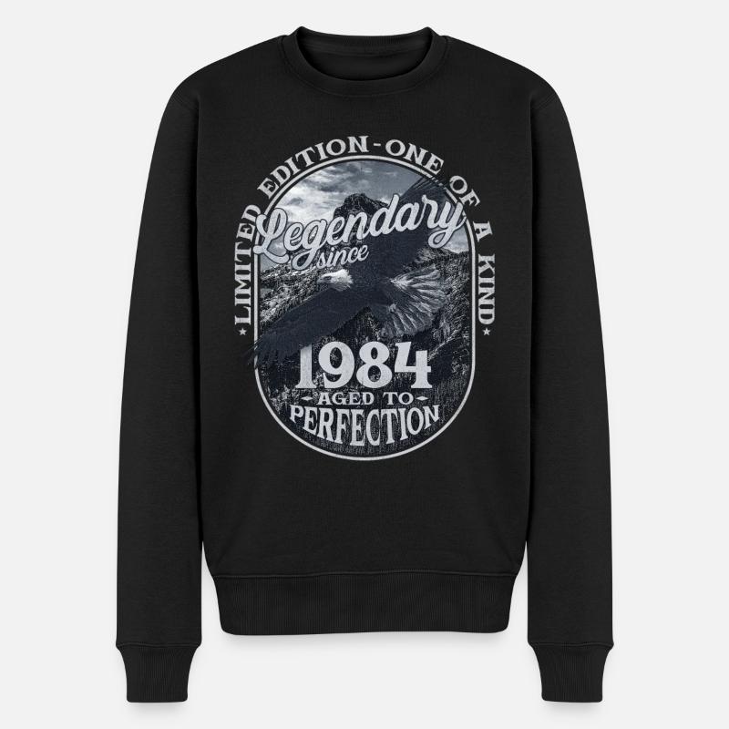 Legendär seit 1984 - Männer Premium Bio Pullover - Schwarz