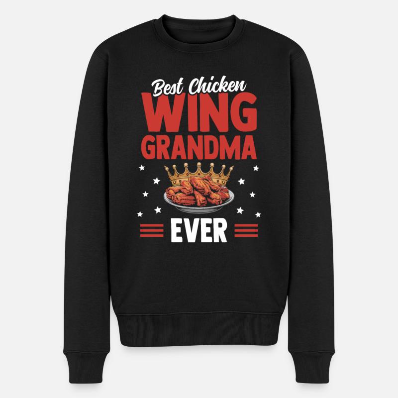Best Chicken Wing Grandma Ever Hühnchenflügel - Männer Premium Bio Pullover - Schwarz
