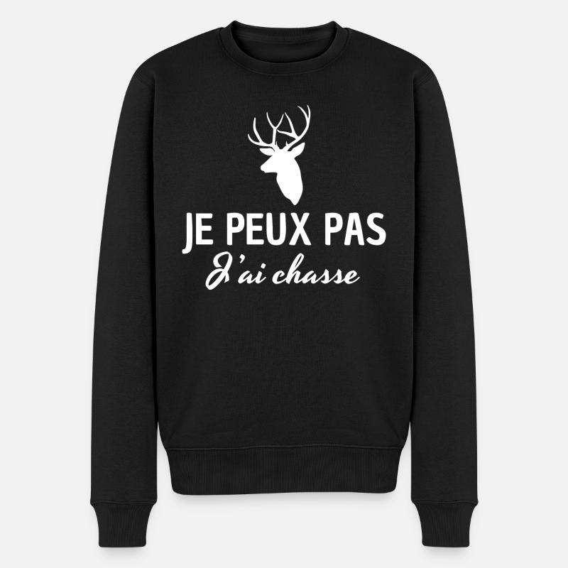 je peux pas j'ai chasse - Pull Premium bio Homme - noir