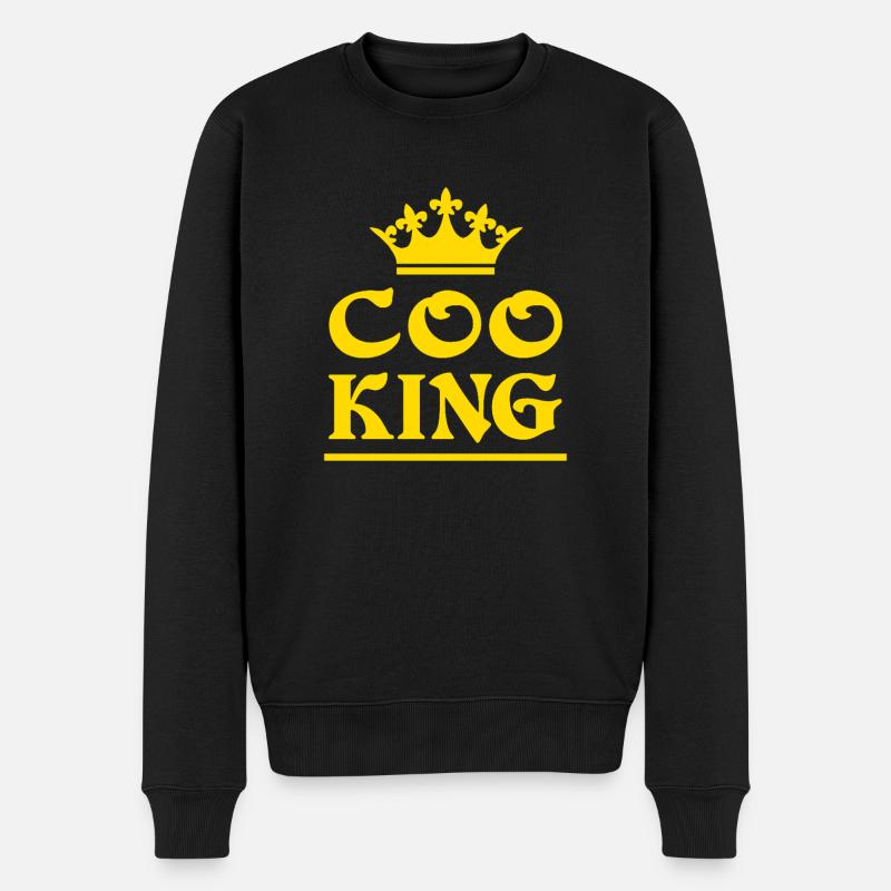 COOKING !(Roi de la cuisine) - Pull Premium bio Homme - noir