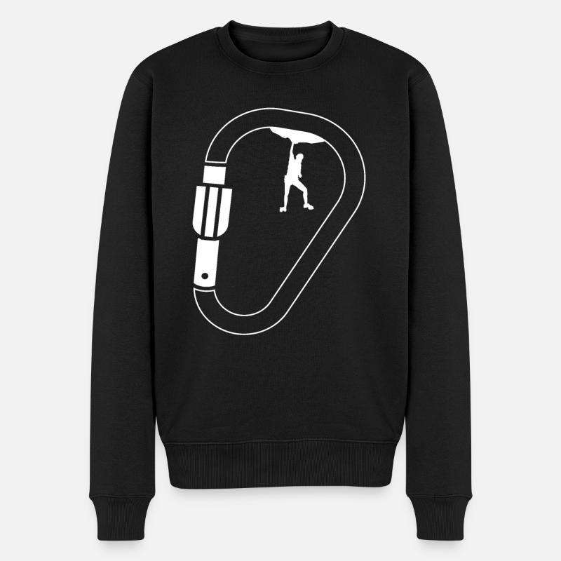 Klettern Bouldern Boulderer - Männer Premium Bio Pullover - Schwarz
