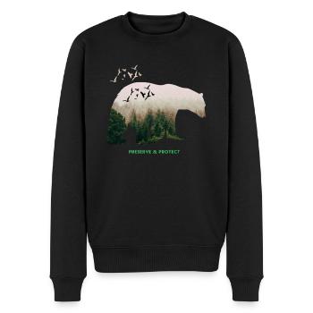 Nature conservation protection de l'environnement protection du climat cadeau - Pull Premium bio Homme - noir - Devant - Nico (187cm)