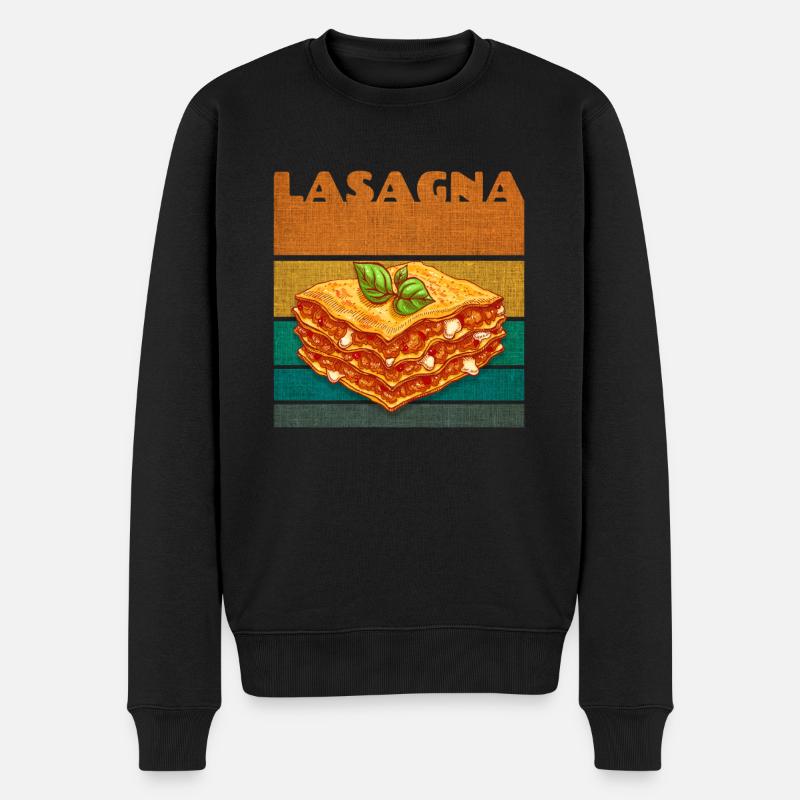 Lasagne Lasagne Retro Vintage Pasta Gift - Pull Premium bio Homme - noir