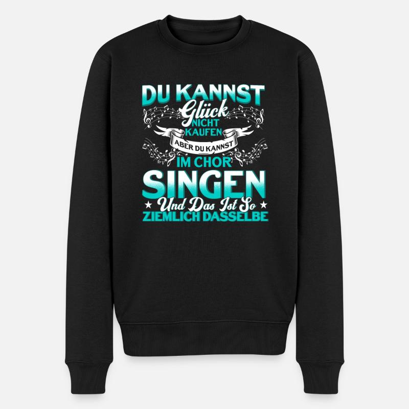 Chor Singen Sänger Chormitglied Geschenk - Männer Premium Bio Pullover - Schwarz
