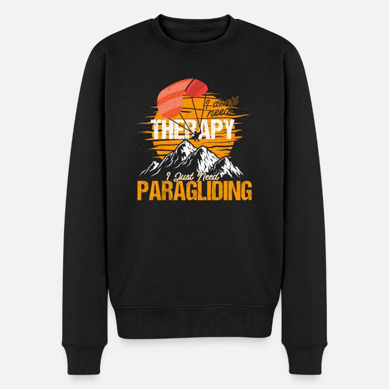 Paragliding Paraglider Gleitschirmfliegen Geschenk - Männer Premium Bio Pullover - Schwarz