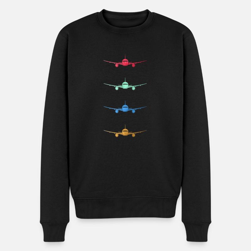Avion pilote mobile - Pull Premium bio Homme - noir