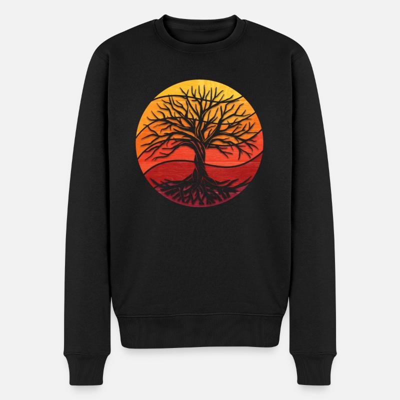 Arbre de vie arbre de vie symbole motif - Pull Premium bio Homme - noir