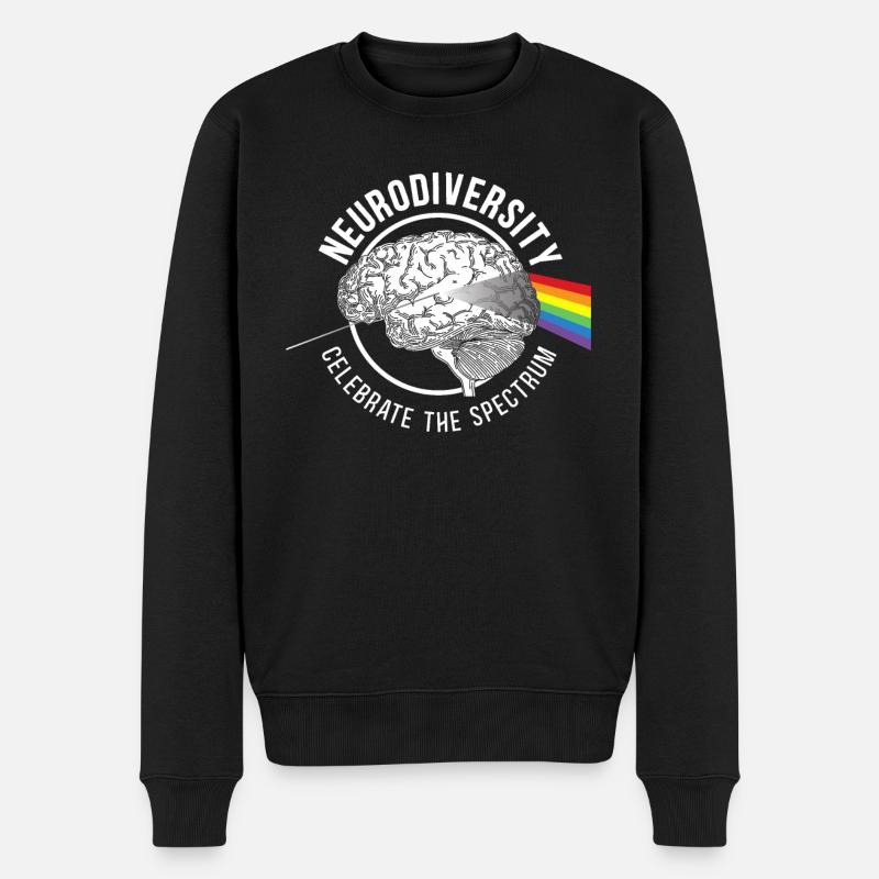 Neurodiversität feiern das Spektrum ADHS ASD - Männer Premium Bio Pullover - Schwarz