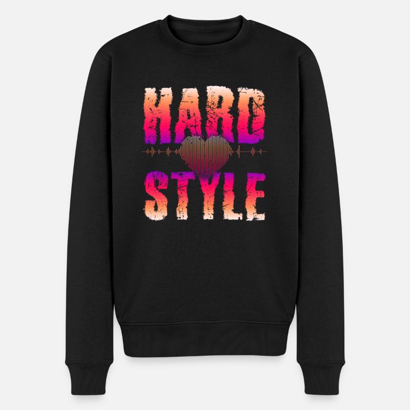 Hardstyle Techno Rave Raver Cadeau - Pull Premium bio Homme - noir