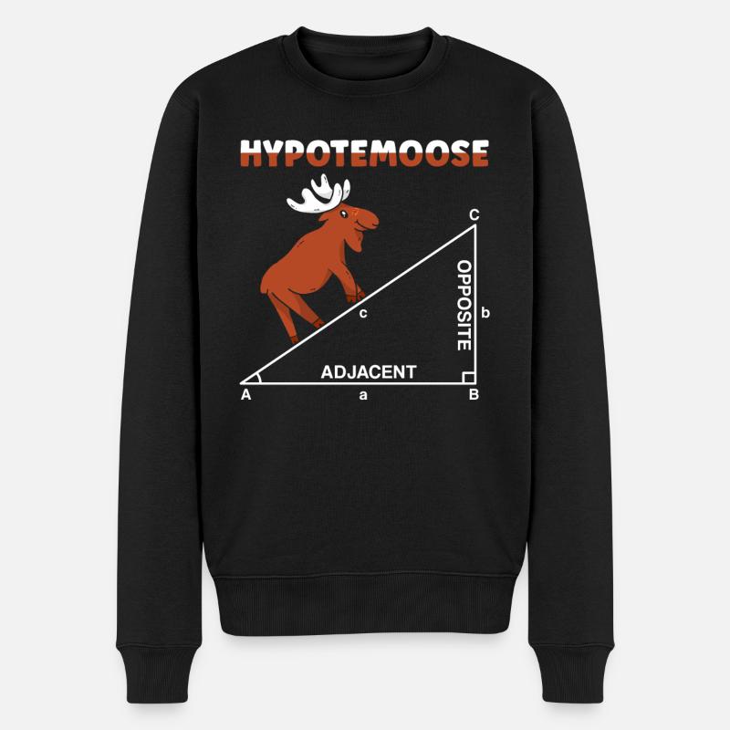 Hypotemoose Mathematik Lehrer Mathematik Mathematician Math - Männer Premium Bio Pullover - Schwarz