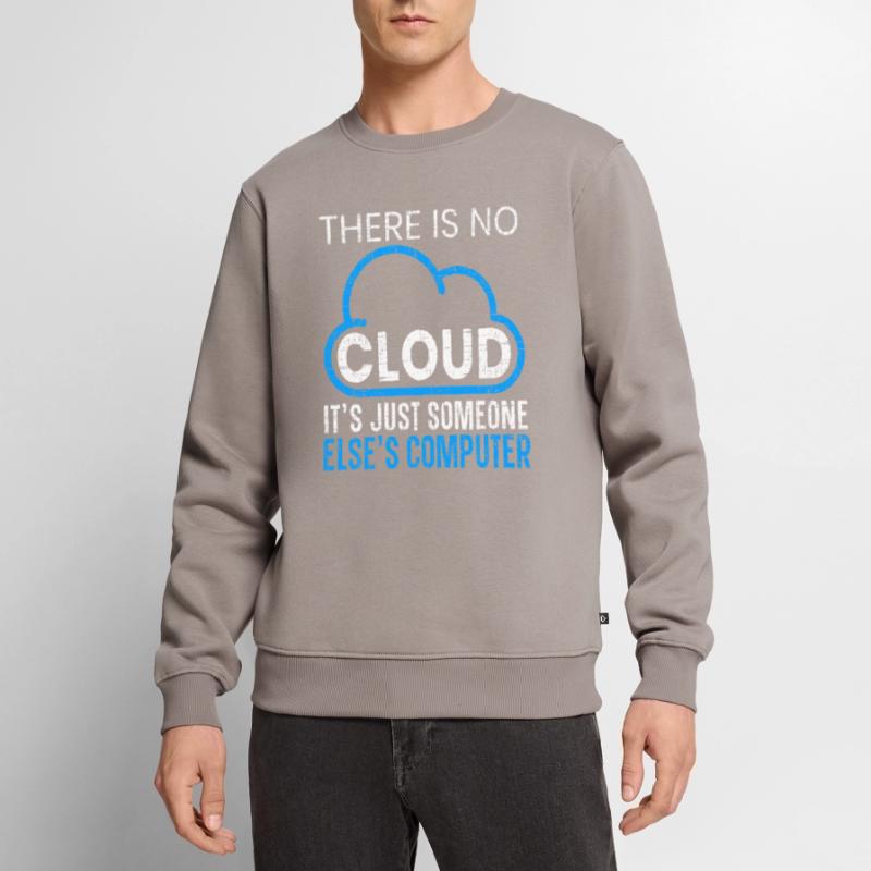 There Is No Cloud Programming Software Programmer Men's Premium Organic Jumper