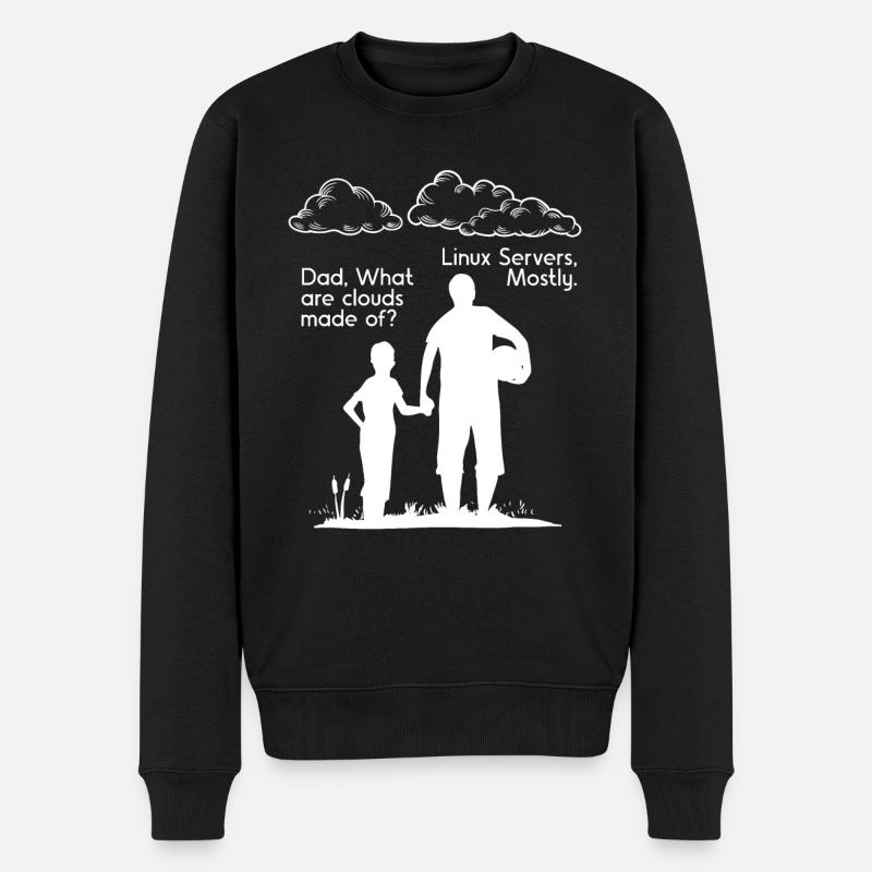 What Are Clouds Made Of Funny Programming Software - Men's Premium Organic Jumper - black