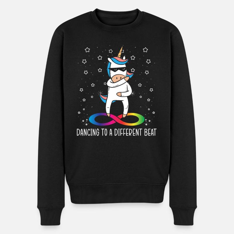 Dancing To A Different Beat Neurodiversity Unicorn - Pull Premium bio Homme - noir