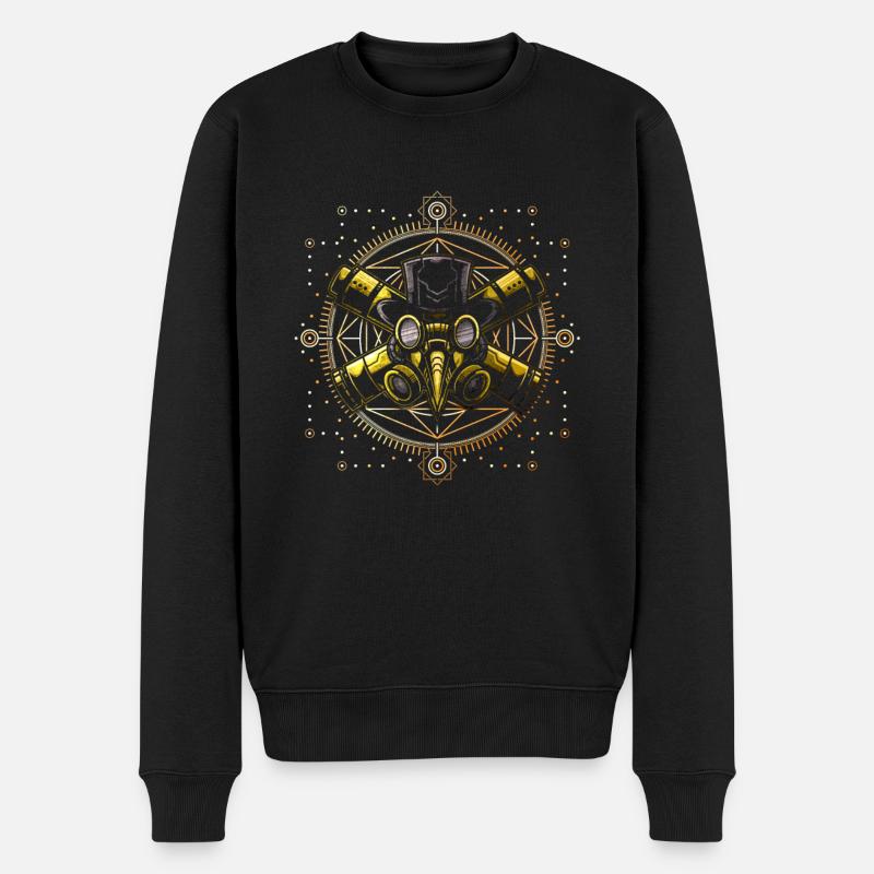 Mauvais docteur Plague Moyen Âge - Pull Premium bio Homme - noir