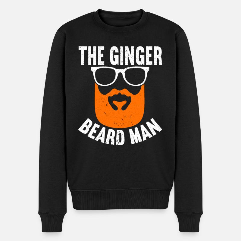 Der Ingwerbartmann Rothaariger Rothaariger Ire - Männer Premium Bio Pullover - Schwarz