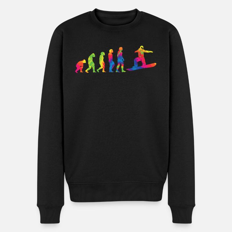 Snowboarding Evolution Snowboarder Snowboard - Men's Premium Organic Jumper - black