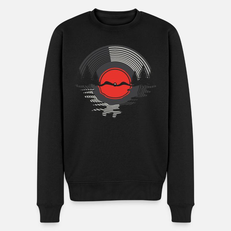 Album vinyle Classic Music Player Lover - Pull Premium bio Homme - noir