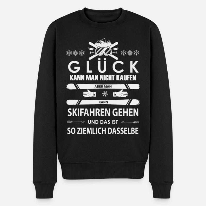 Glück kann man anich nicht kaufen - (sk) - Männer Premium Bio Pullover - Schwarz
