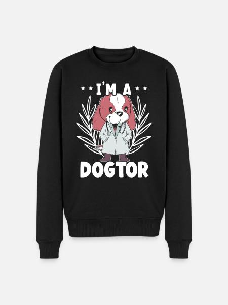 Je suis un dogtor vétérinaire animalologue Futur vétérinaire - Pull Premium bio Homme - noir