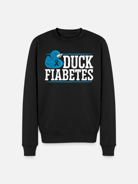 Duck Fiabetes Diabetes Awareness Month Insulin - Men's Premium Organic Jumper - black