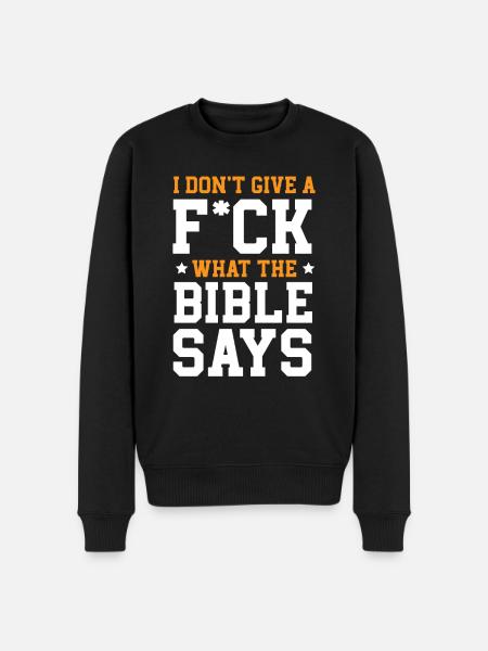 Agnosticisme Ateisme Anti-Religion Agnostisk Djævel - Økologisk premium-sweatshirt til mænd - sort