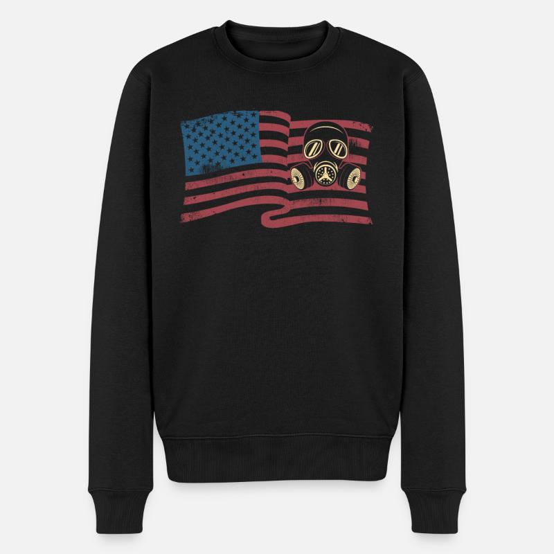Amerikanischer Kammerjäger Tierkontrolle Schädlingsbekämpfung - Männer Premium Bio Pullover - Schwarz
