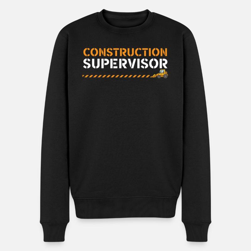 Bauleiter Job Bauarbeiter - Männer Premium Bio Pullover - Schwarz