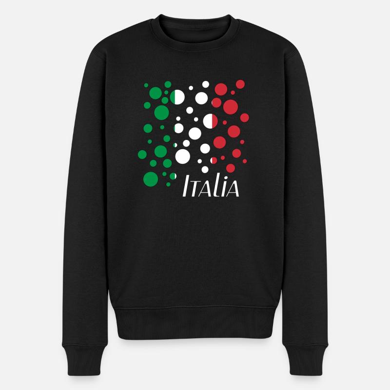 Italia Bubbles - Männer Premium Bio Pullover - Schwarz