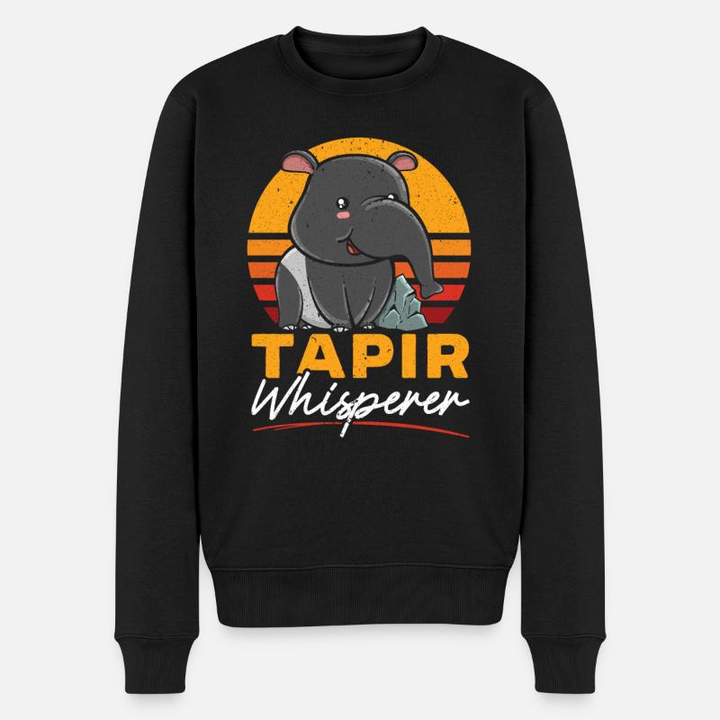 Tapir Flüsterer Wildtier Tier Zoowärter Tapir - Männer Premium Bio Pullover - Schwarz