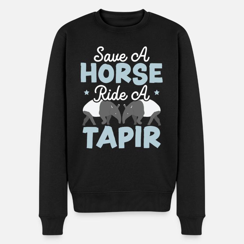 Save The Horse Ride Ein Tapir Wildlife Animal Tapir - Männer Premium Bio Pullover - Schwarz
