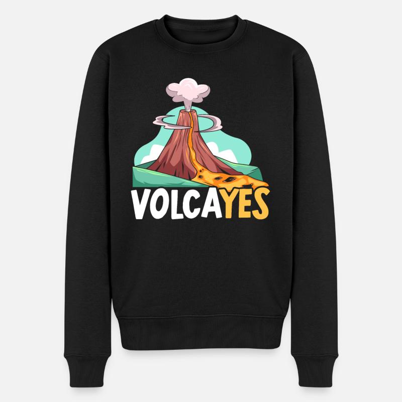 Volcayes Sciences de la Terre Géologie Volcano Scientifique - Pull Premium bio Homme - noir