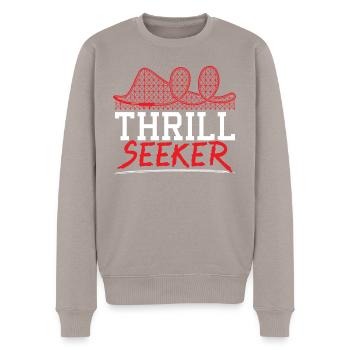 Thrill Seeker Roller Coaster Ride Rollercoaster - Pull Premium bio Homme - taupe - Devant - Nico (187cm)
