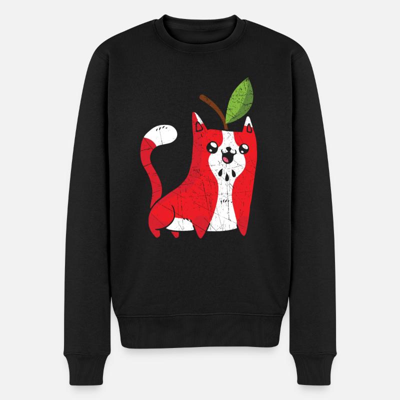 Apple Cat Apple Picking Squad Apple Fruit Lover - Men's Premium Organic Jumper - black