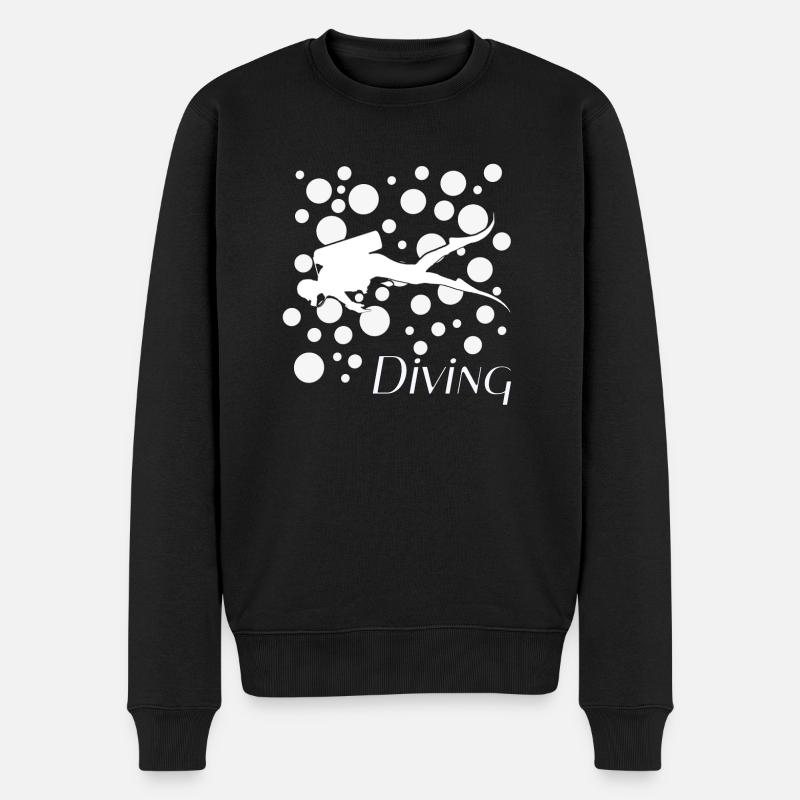 Scuba Diver tauchen - Männer Premium Bio Pullover - Schwarz