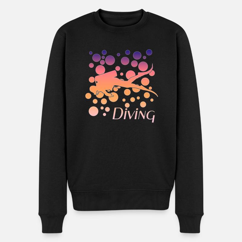Diving diving - Männer Premium Bio Pullover - Schwarz