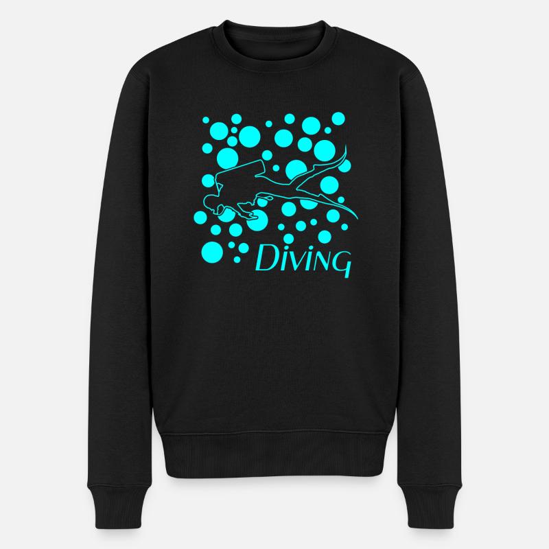 Diving tauchen - Männer Premium Bio Pullover - Schwarz