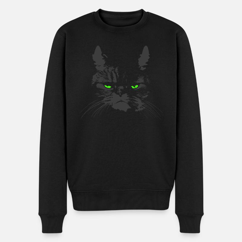 CAT aux yeux verts - Pull Premium bio Homme - noir